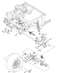 Rear Axle Diagram and Parts List for 46G 4X4-EFI-1G202Z-1G313Z-37BMD710 Cub Cadet Lawn Tractor Accessories